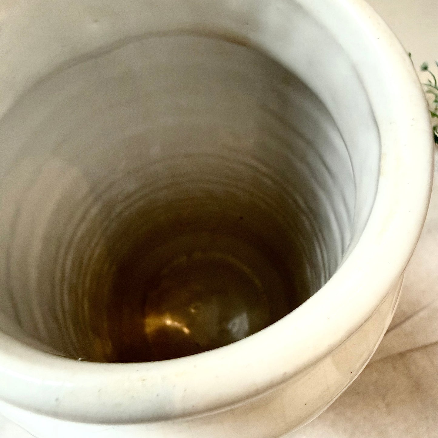 Inka Vase von Scheurich in weiß