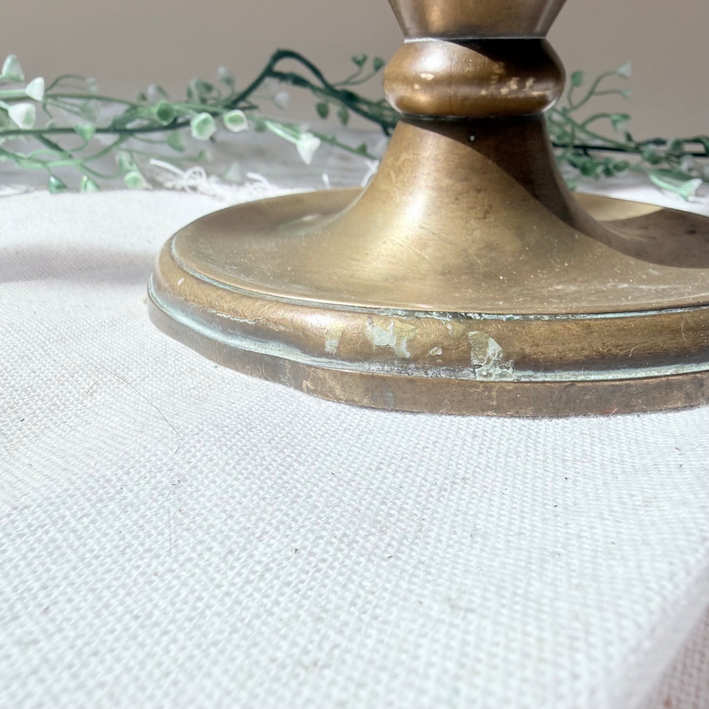 Schlichter Messing Kerzenständer groß