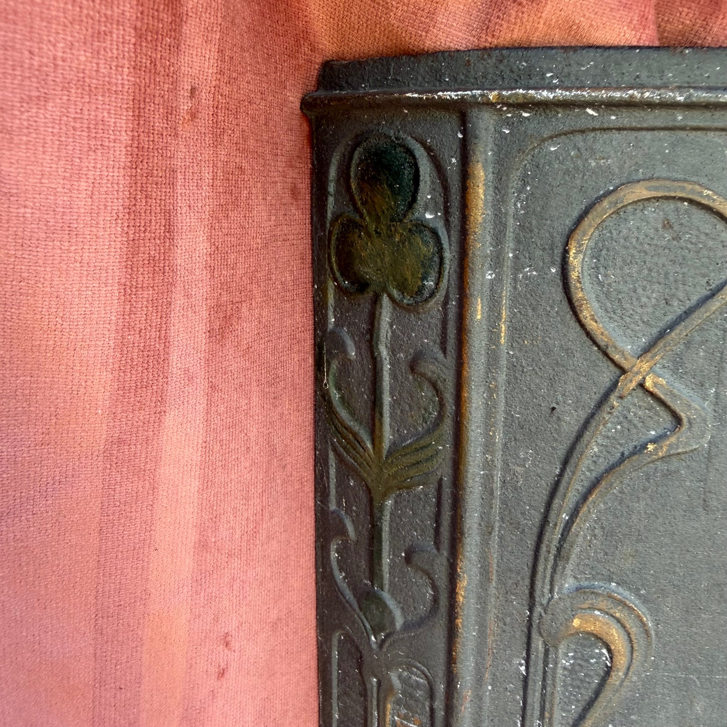 Jugendstil Ofenplatte bemalt