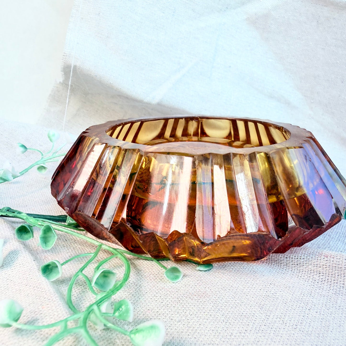 Aschenbecher Bernstein Glas