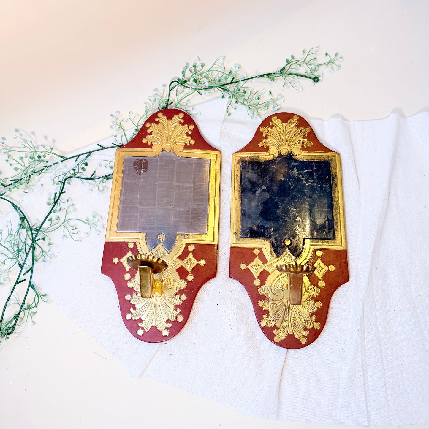 Set Kerzenhalter für die Wand