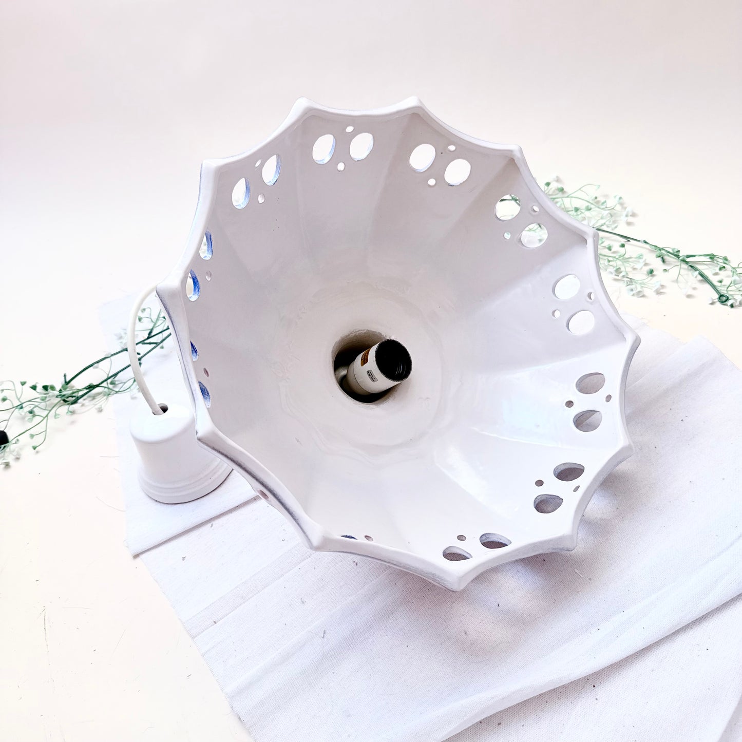 Deckenlampe Keramik blau