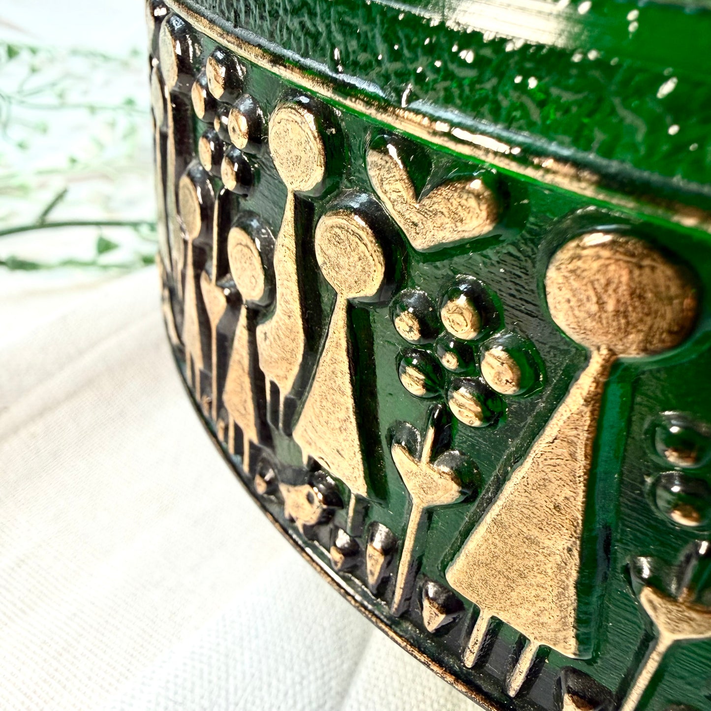 Grüne Walther Glas Schale