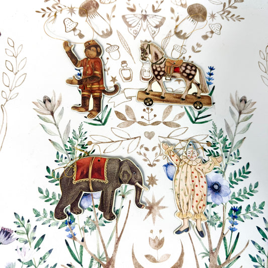 Christbaumschmuck Zirkus Pappe