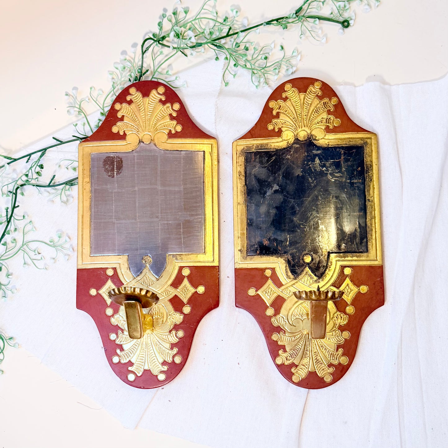 Set Kerzenhalter für die Wand