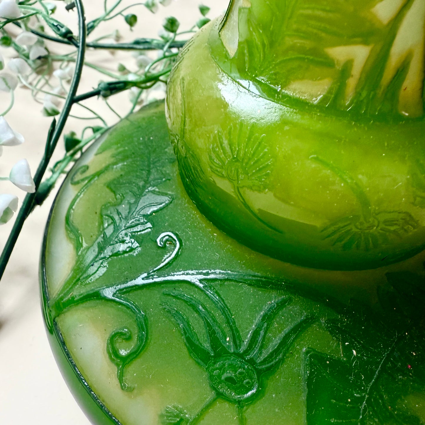 Jugendstil Lampe Löwenzahn nach Gallé