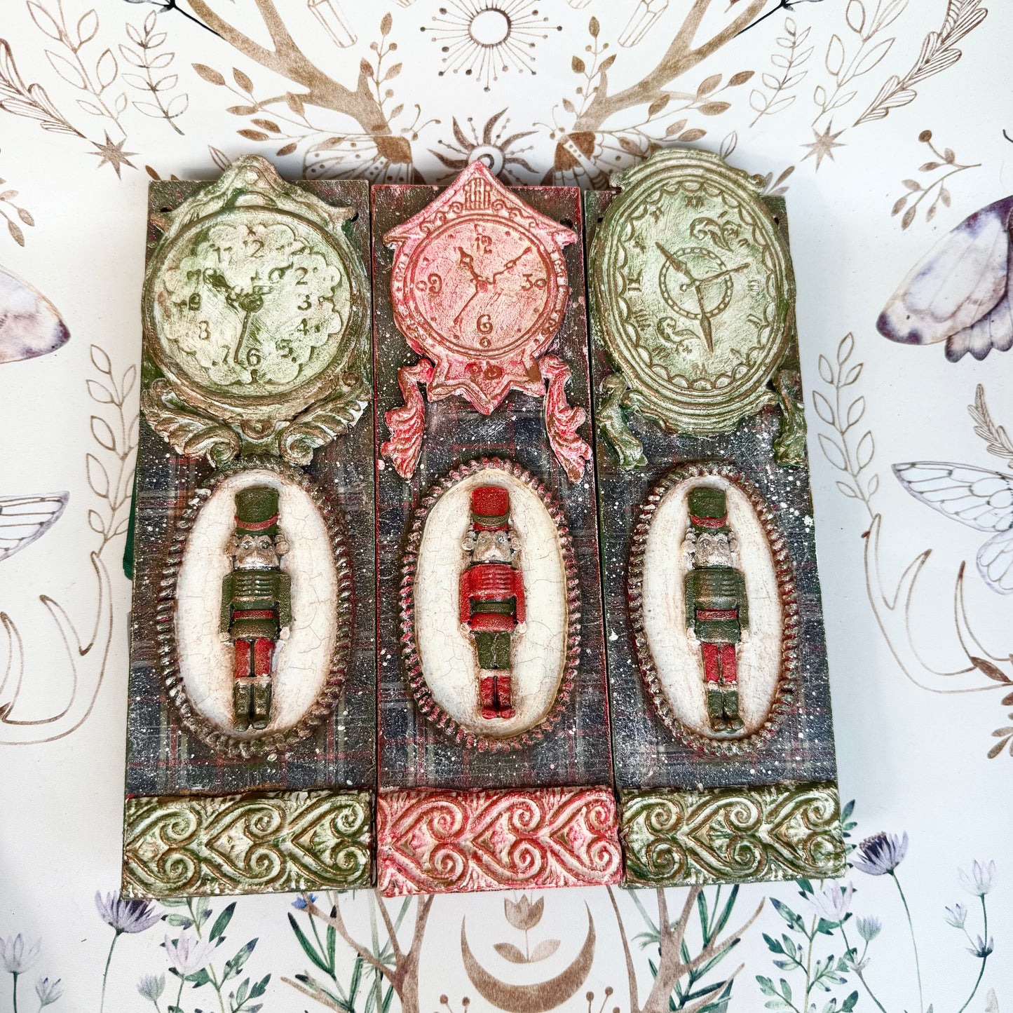 Bild handbemalt 3er Set Weihnachten