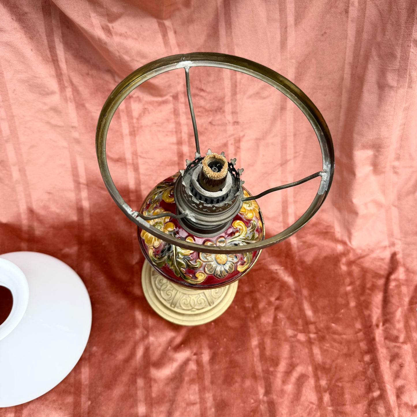 Petroleumlampe groß Blumen