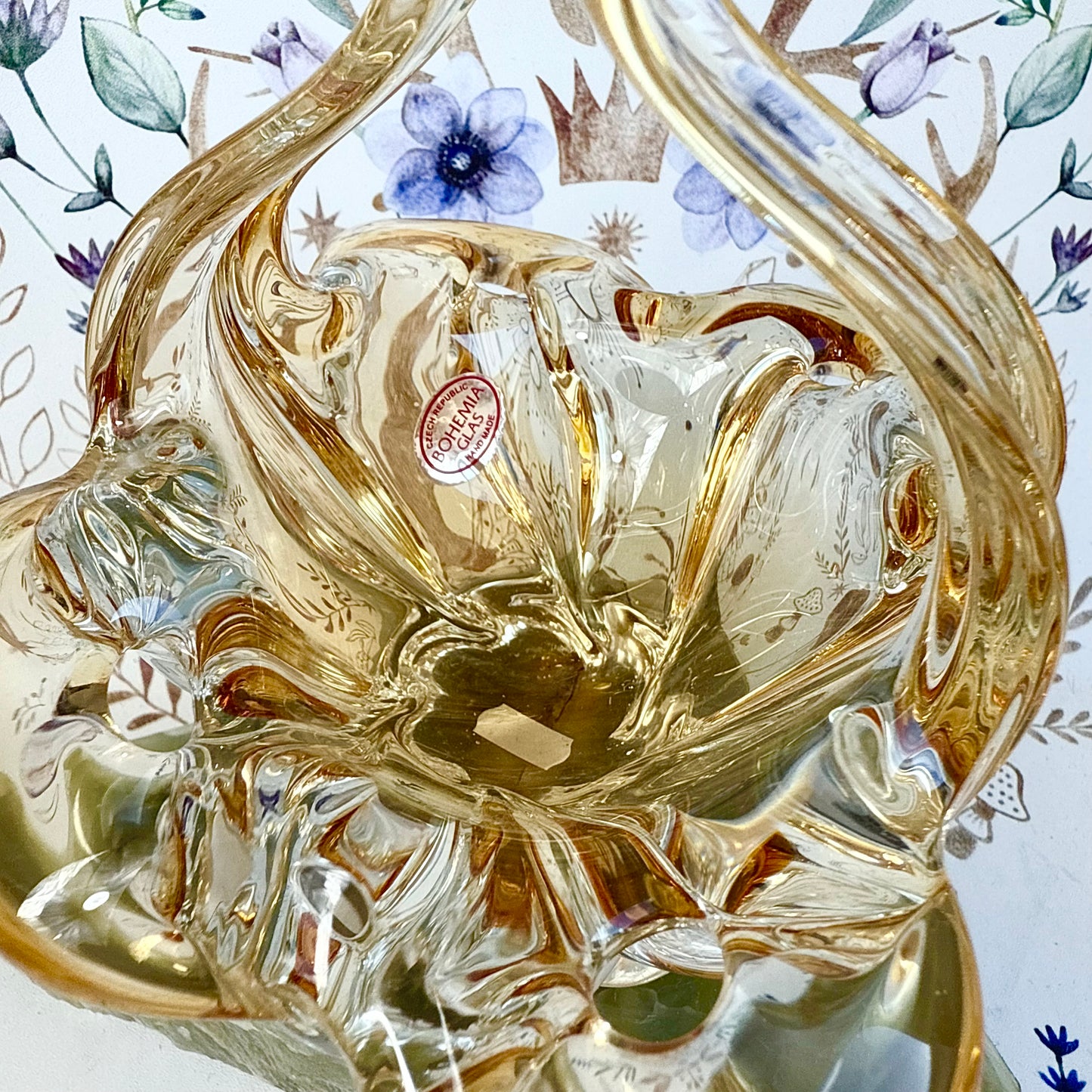 Glasschale Gelb Böhmen
