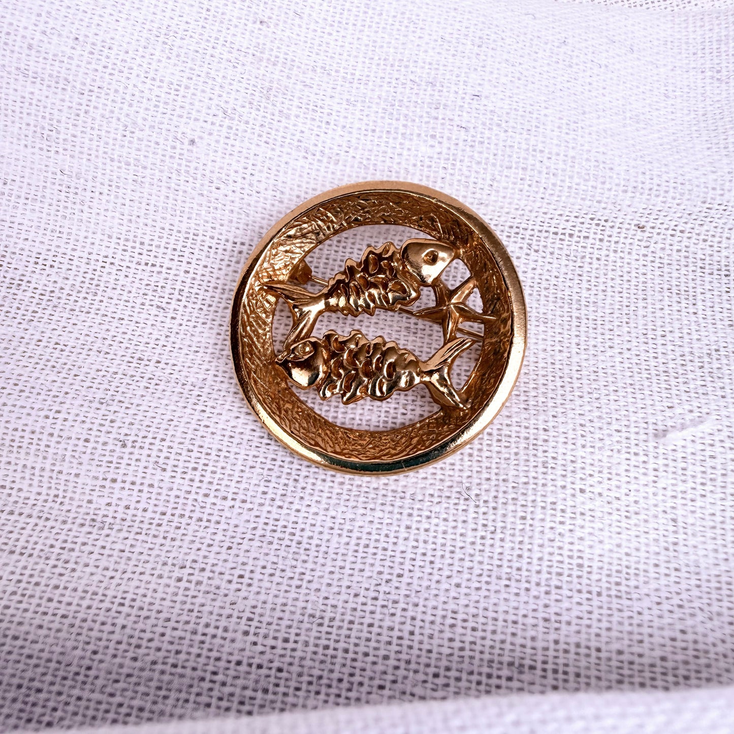 Trifari Sternzeichen Brosche Fische