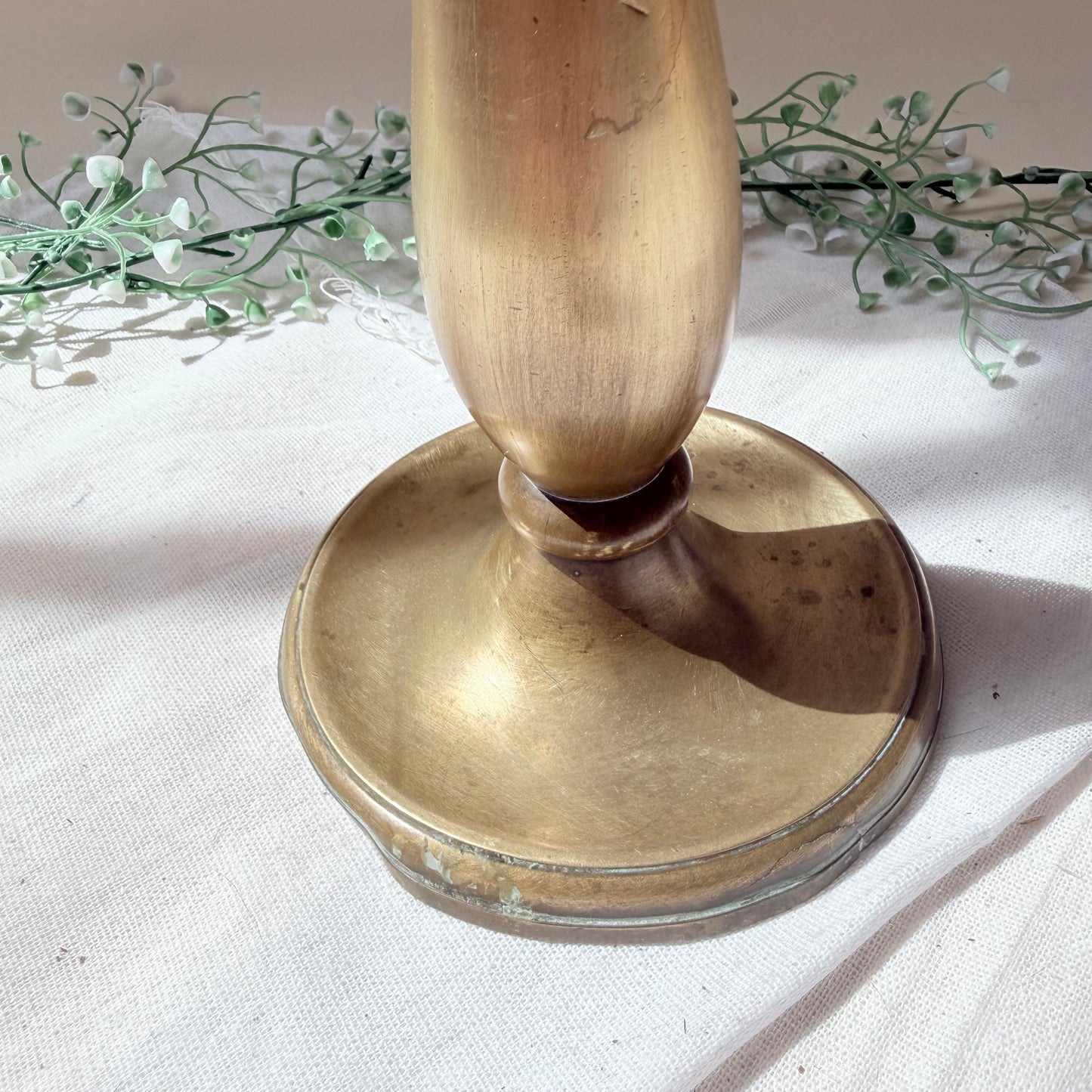 Schlichter Messing Kerzenständer groß