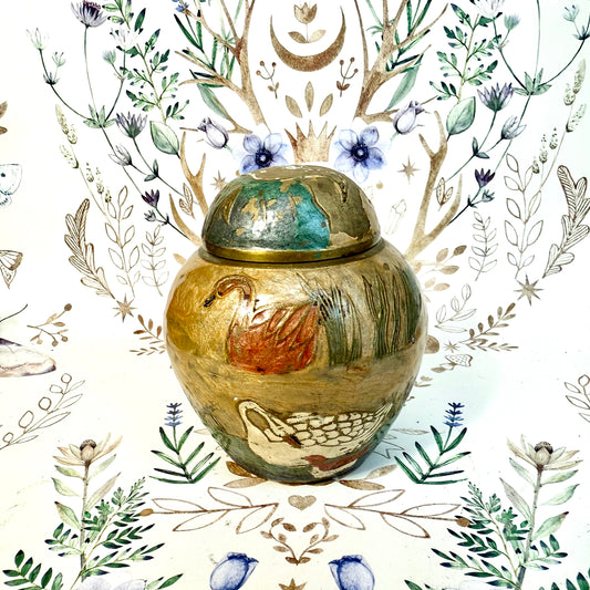 Emaille Vase asiatisch