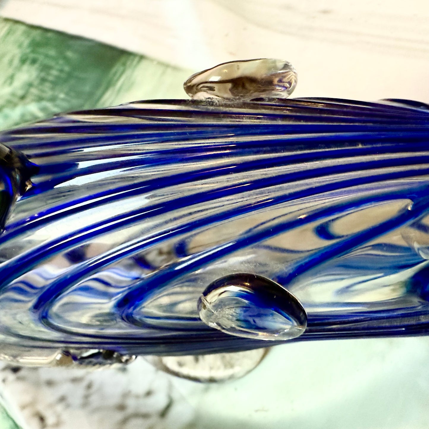 Murano Fisch blau