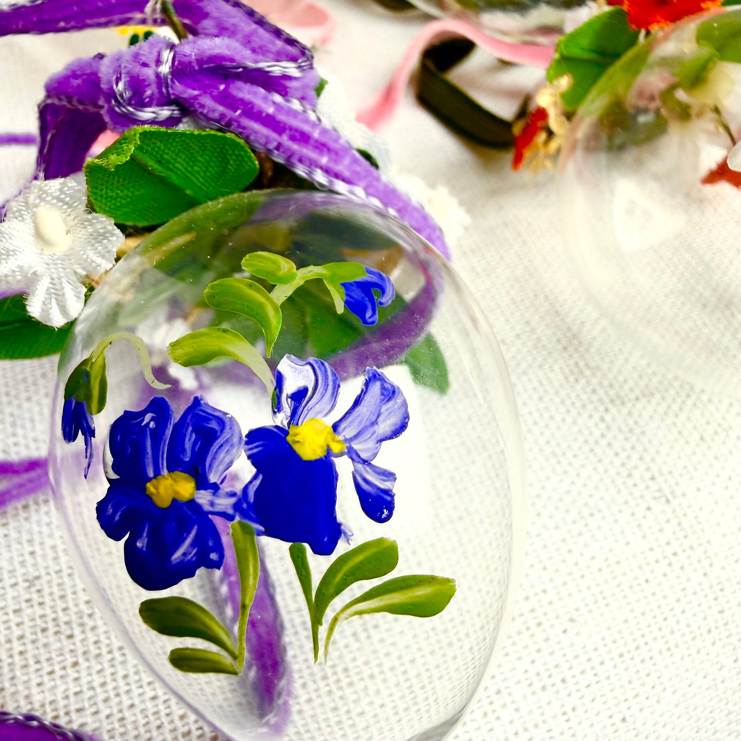 Handbemalte Osterdeko Glas