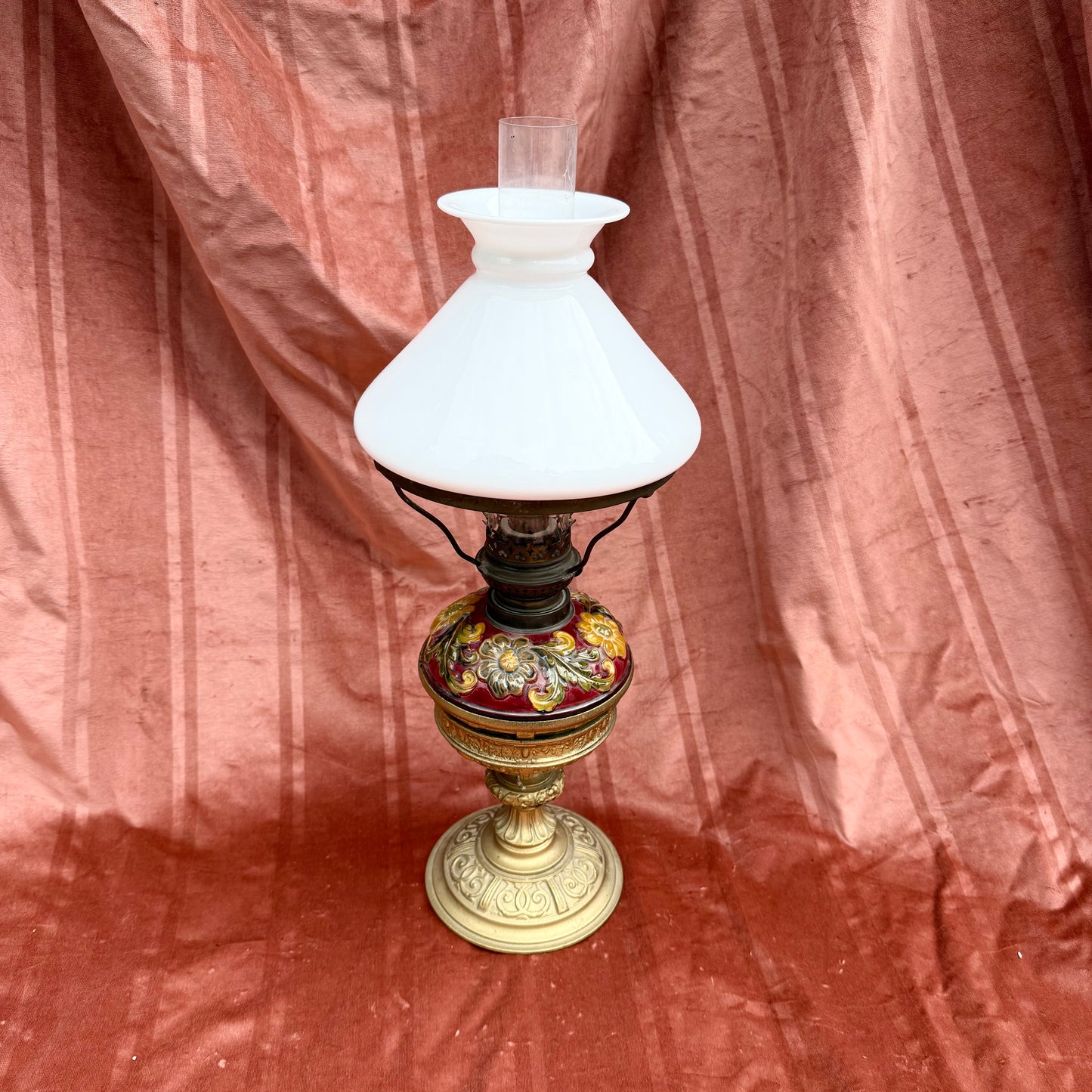 Petroleumlampe groß Blumen