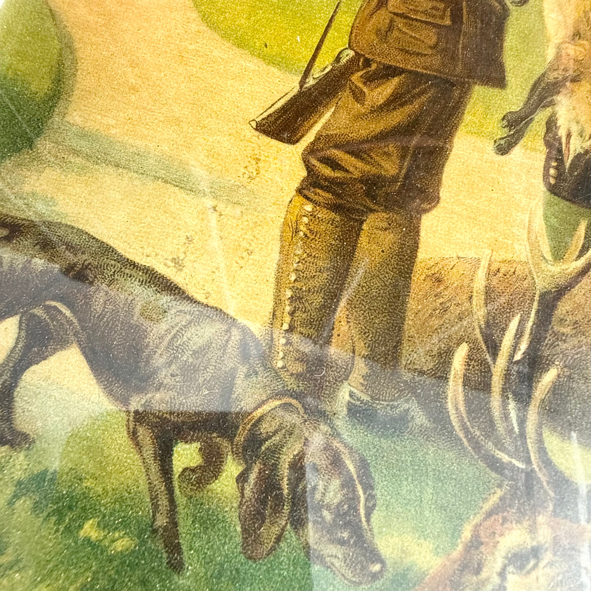 Lithografie Jagdszene