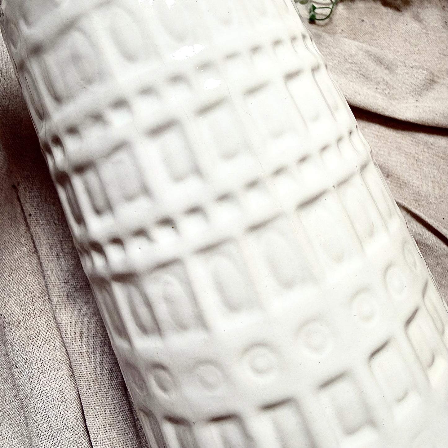 Inka Vase von Scheurich in weiß