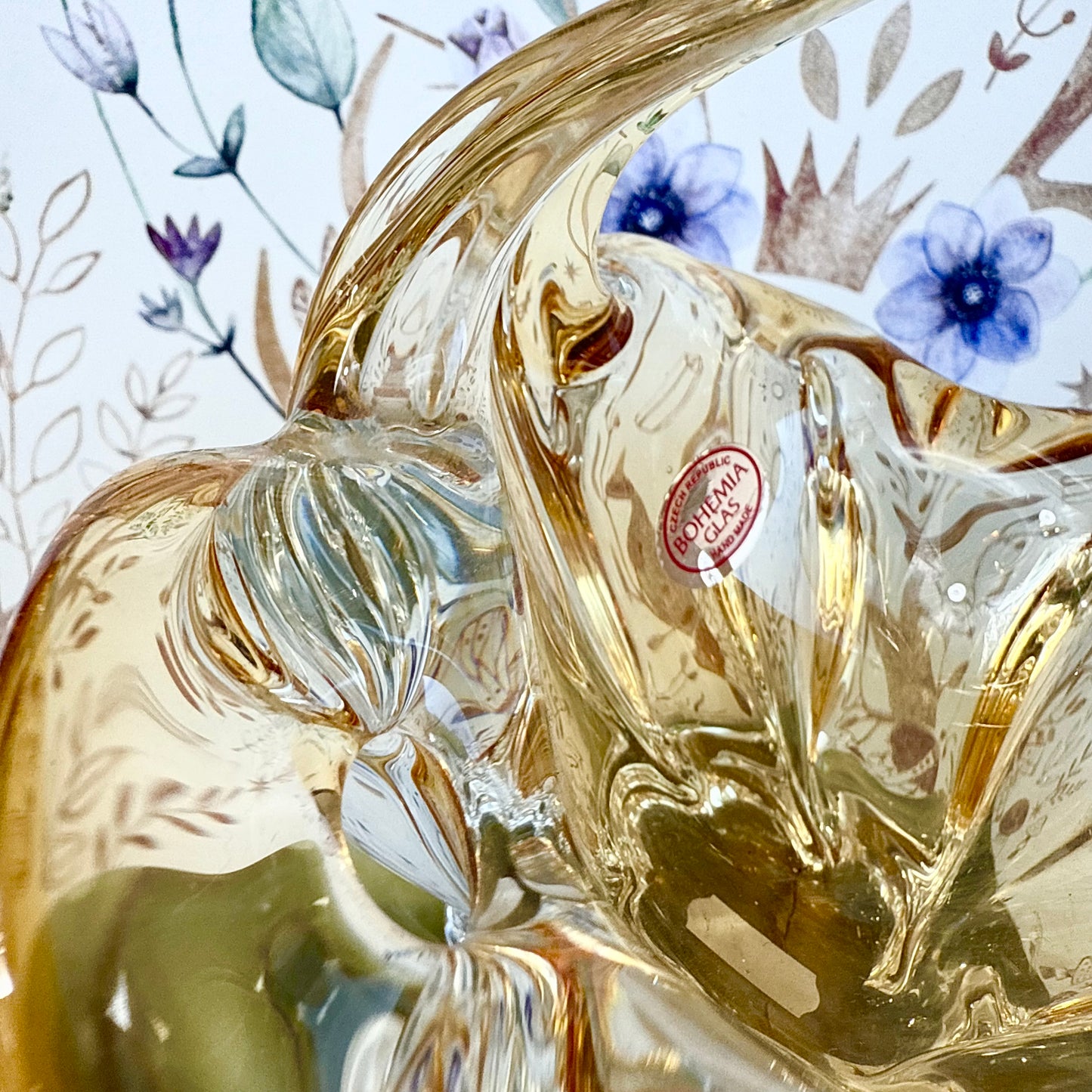 Glasschale Gelb Böhmen