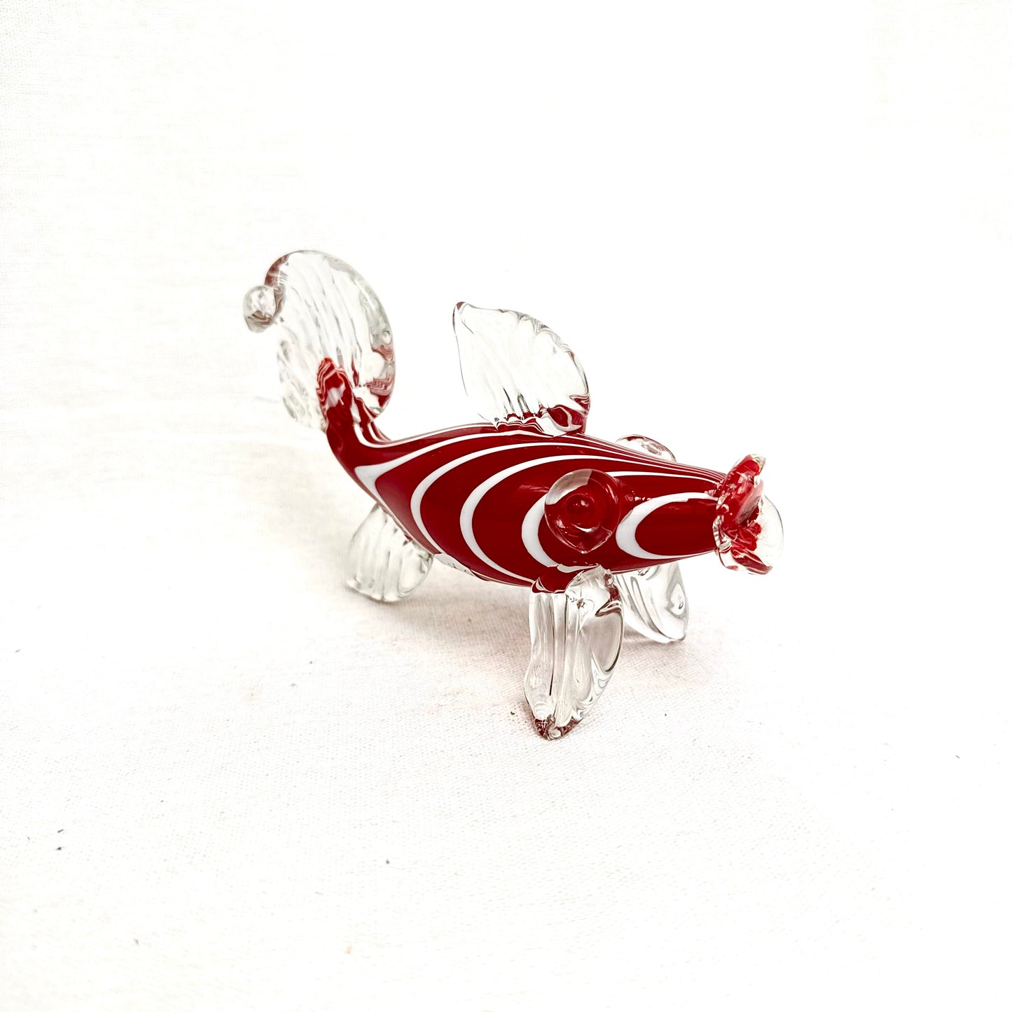 Glasfisch Swirl rot