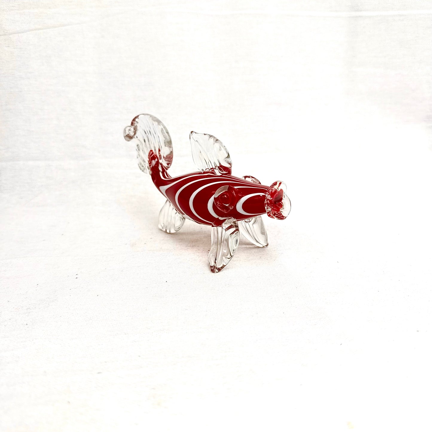 Glasfisch Swirl rot
