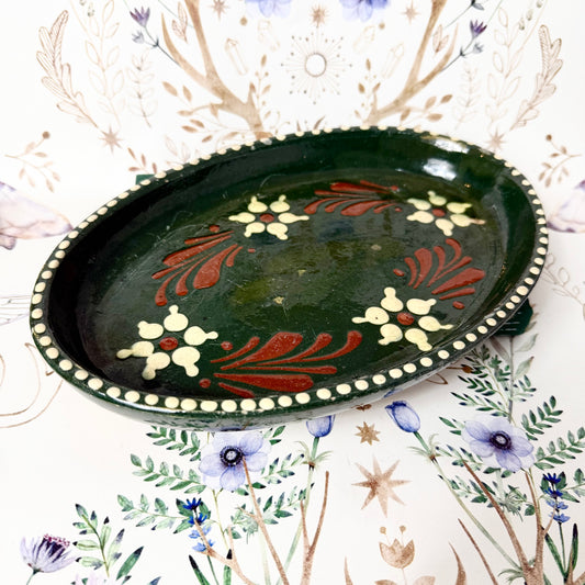 Keramik Tablett Blumen