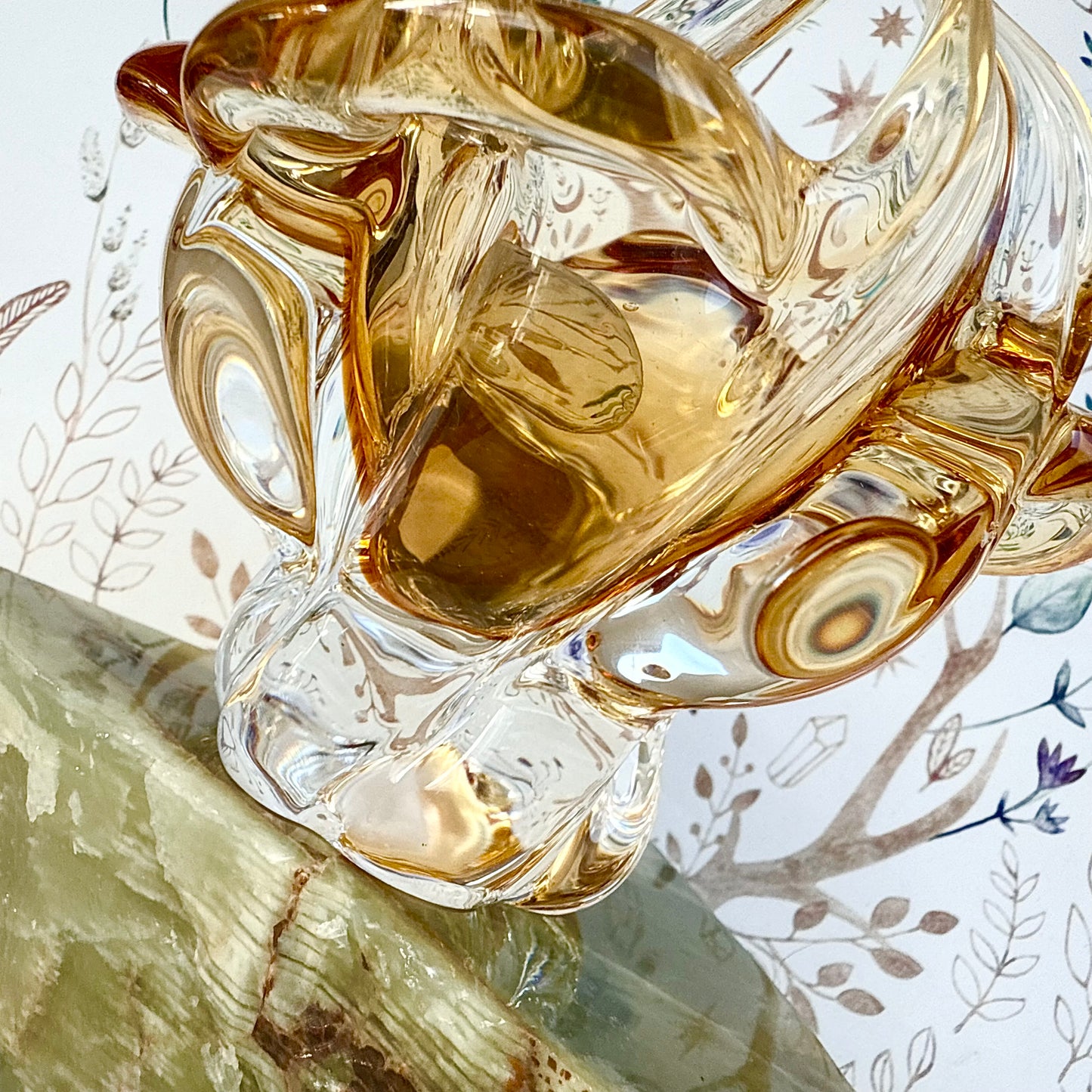 Glasschale Gelb Böhmen