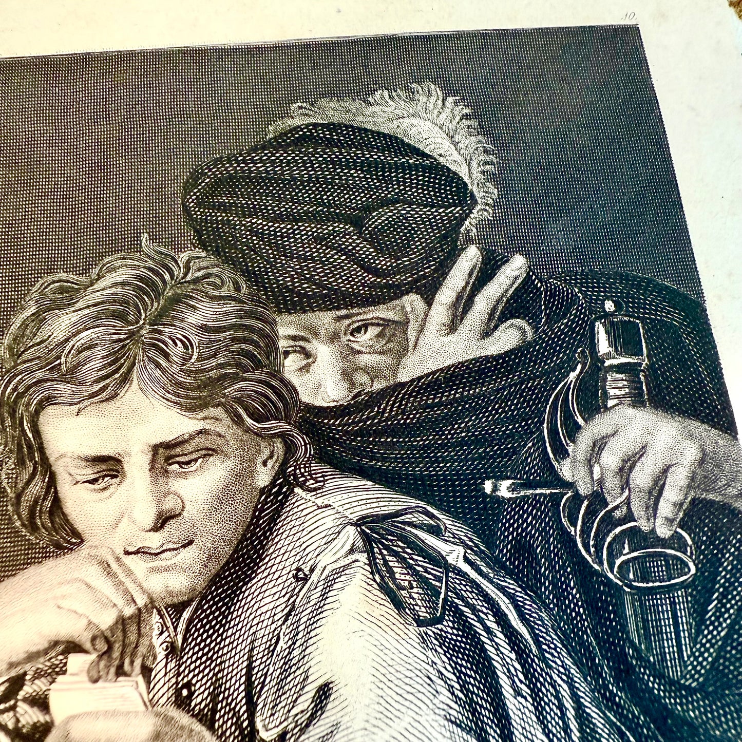 Stahlstich „Die Spieler“