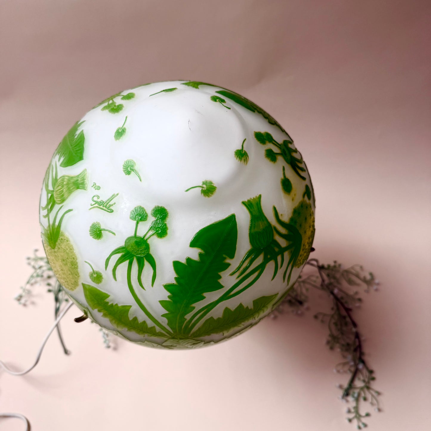 Jugendstil Lampe Löwenzahn nach Gallé