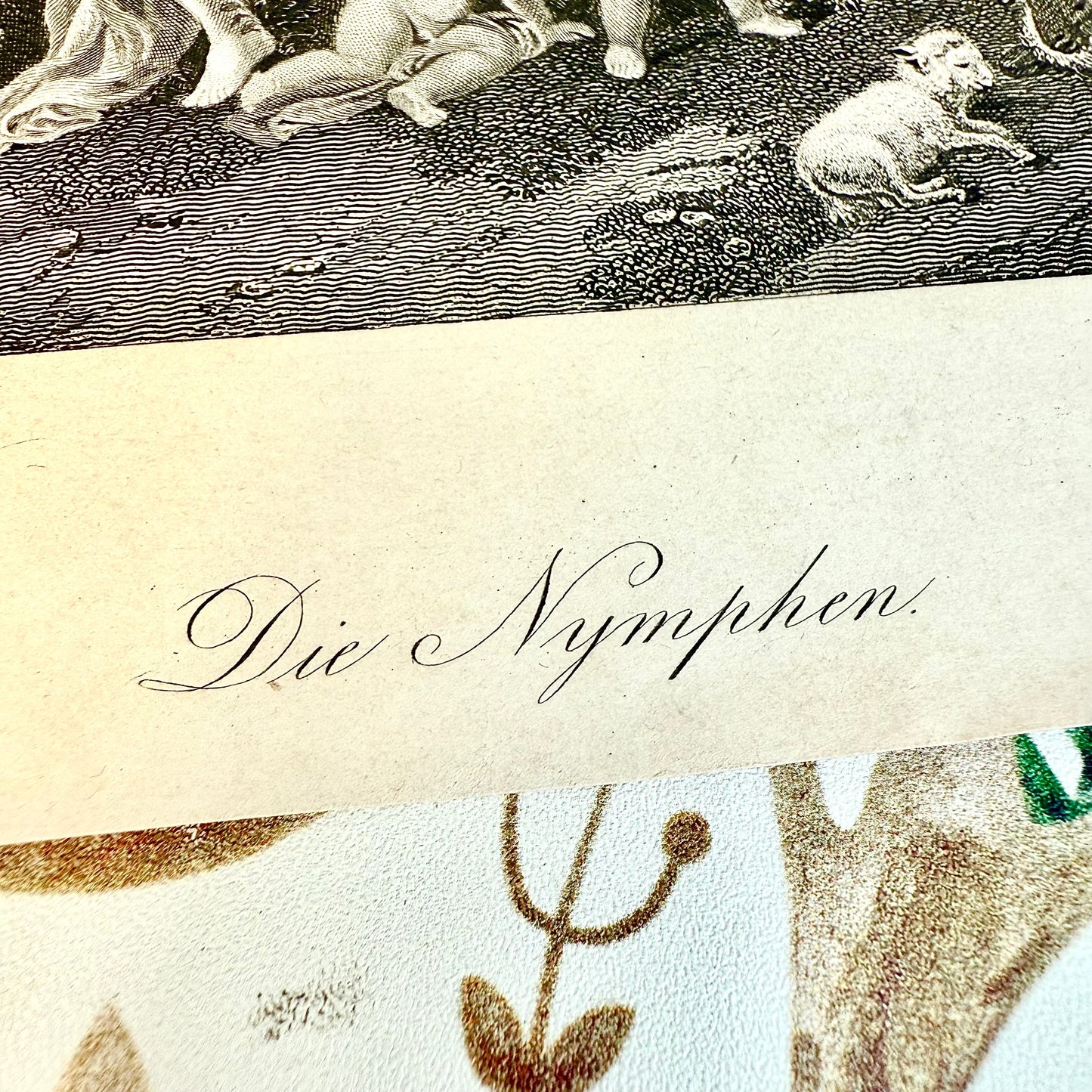 Stahlstich „Die Nymphen“