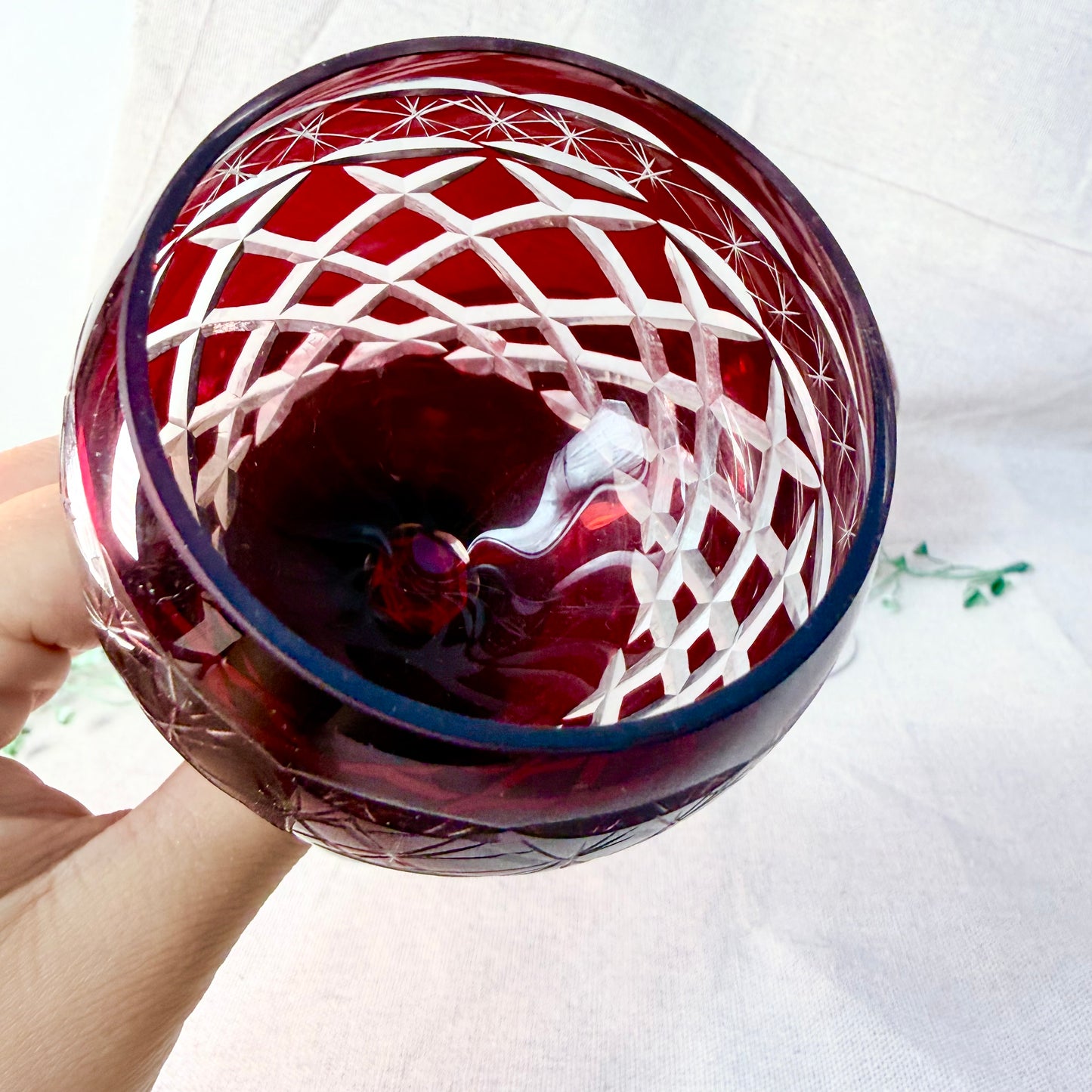 Weingläser Überfangglas rot