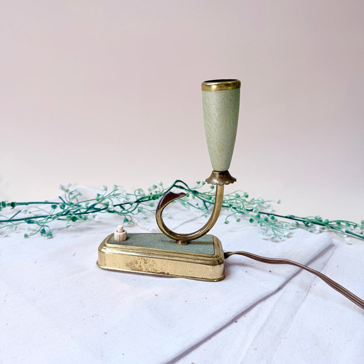 Tischlampe 50s grün