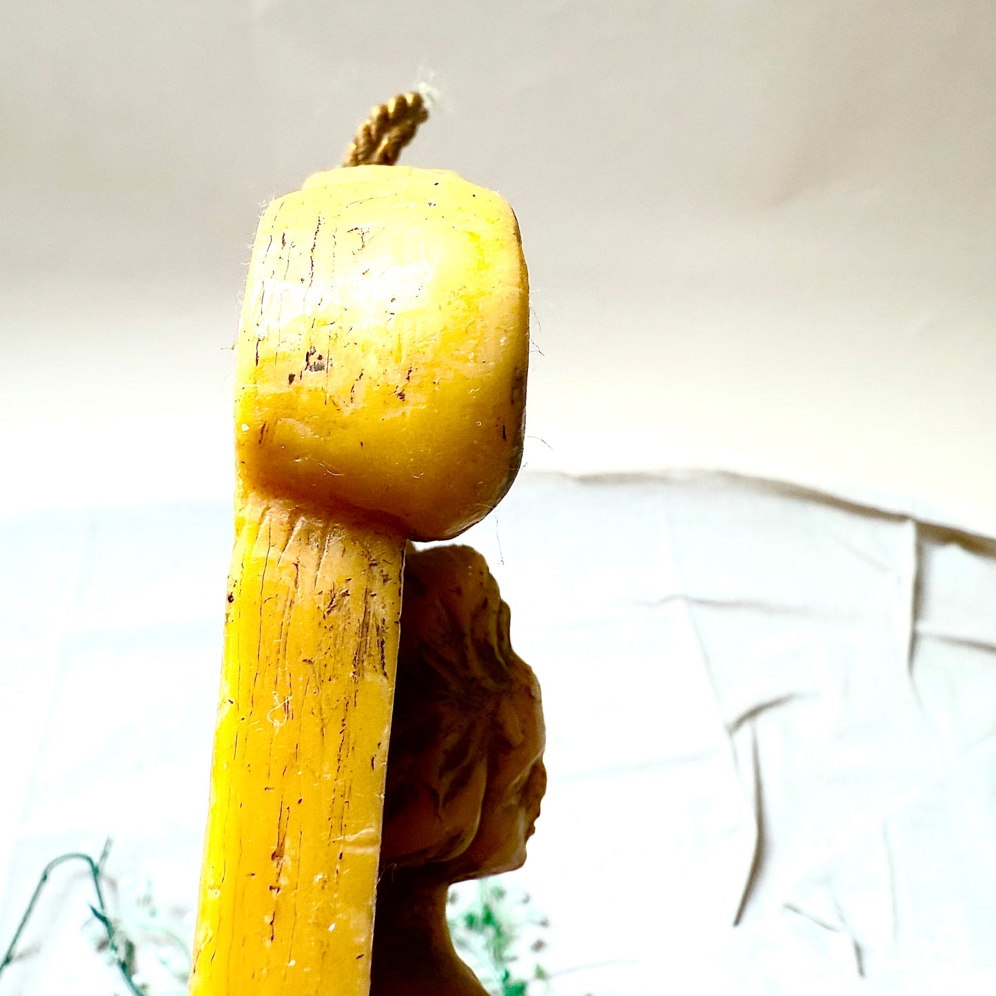 Wachsbild Barockdame mit Spiegel