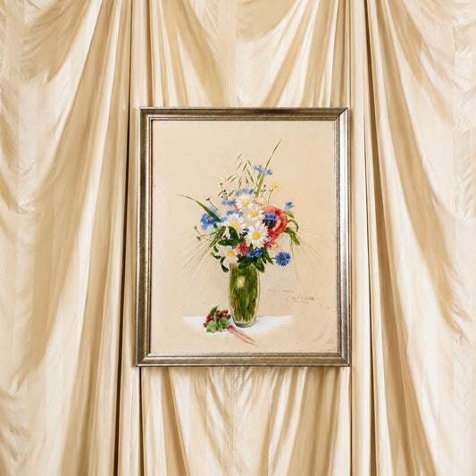Gerahmtes Blumen Aquarell