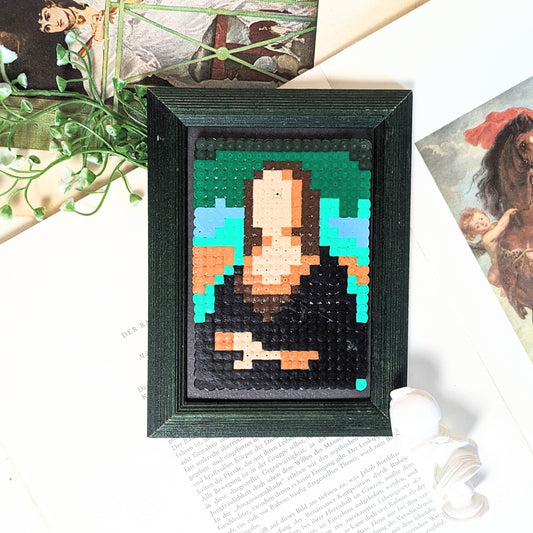 Pixel Mona Lisa gerahmt, DIN A6