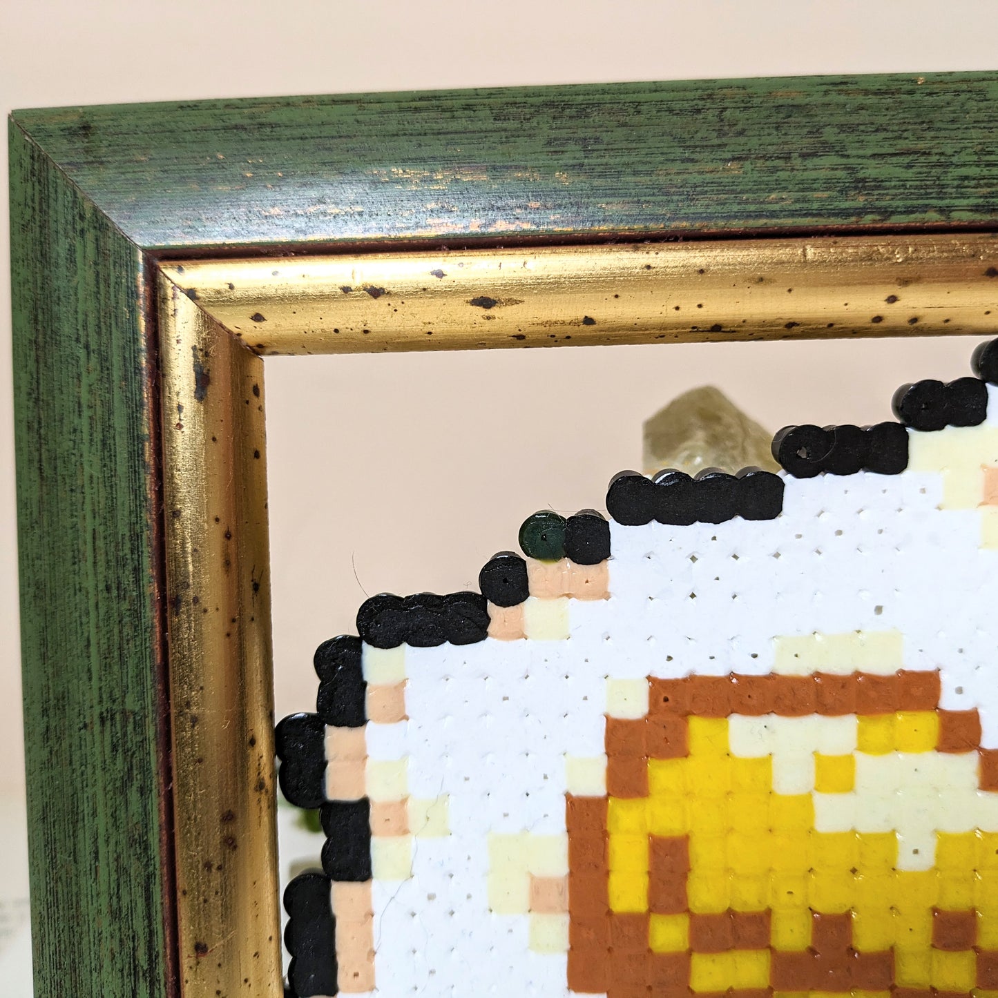 Pixel fried egg framed, 19 x 19
