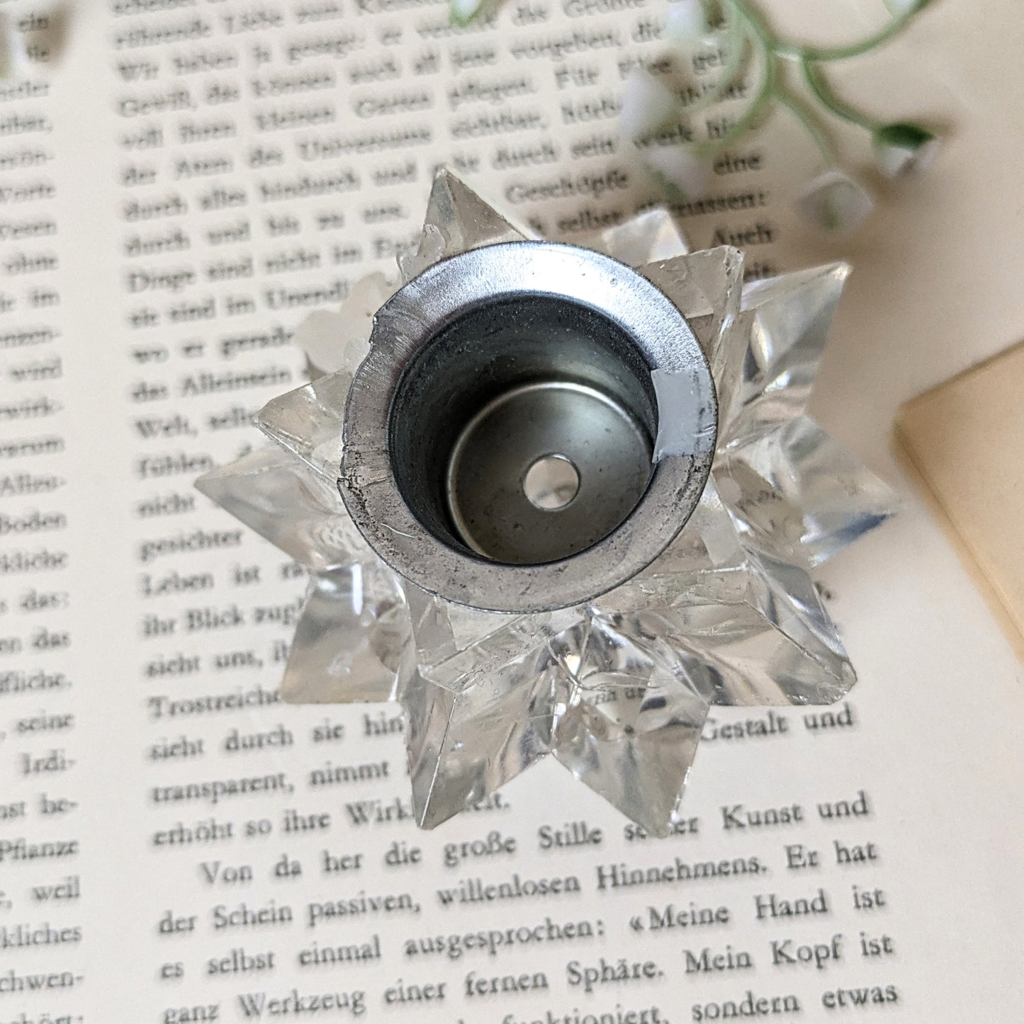 Star candle holder made of acrylic glass