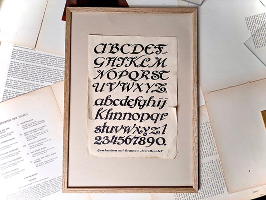 Calligraphie encadrée publicitaire