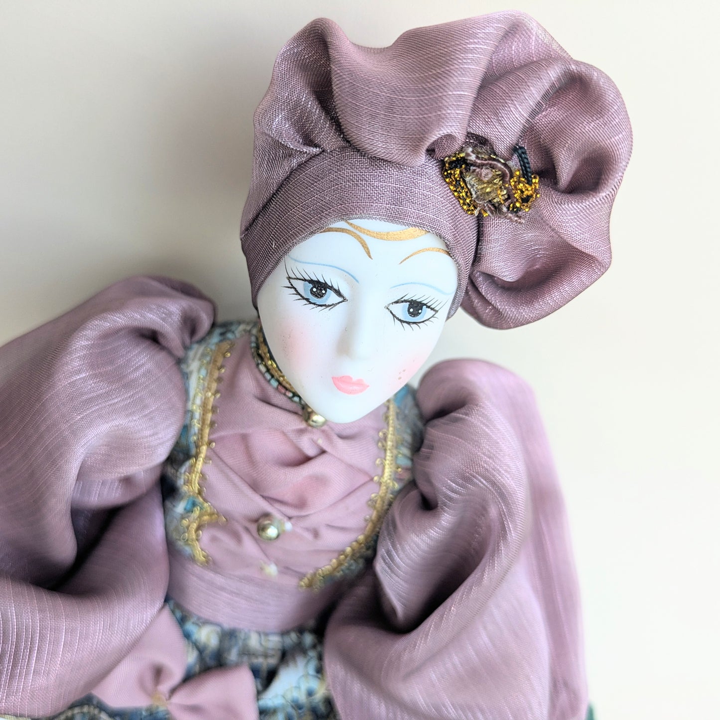 Venetian Harlequin Doll Pink