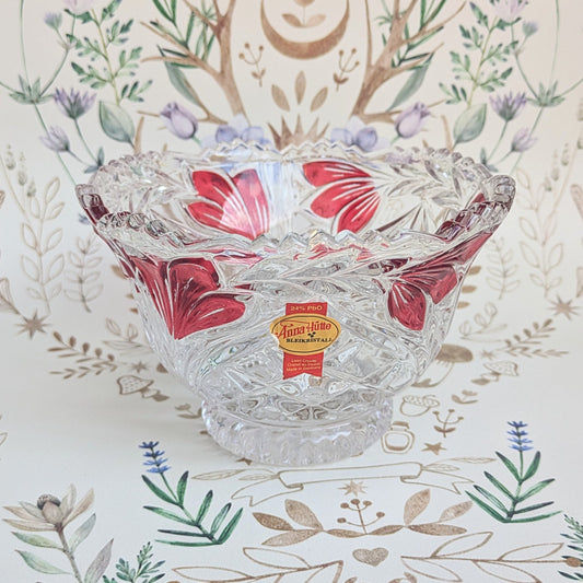 Lead crystal bowl flowers