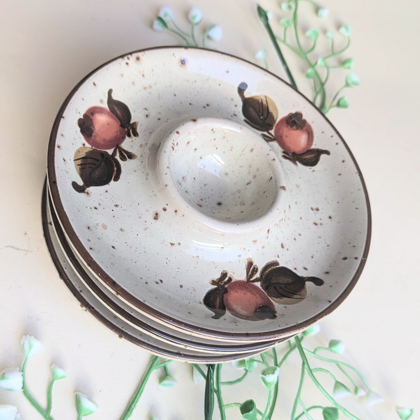 Coquetiers à l'églantier, lot de 3