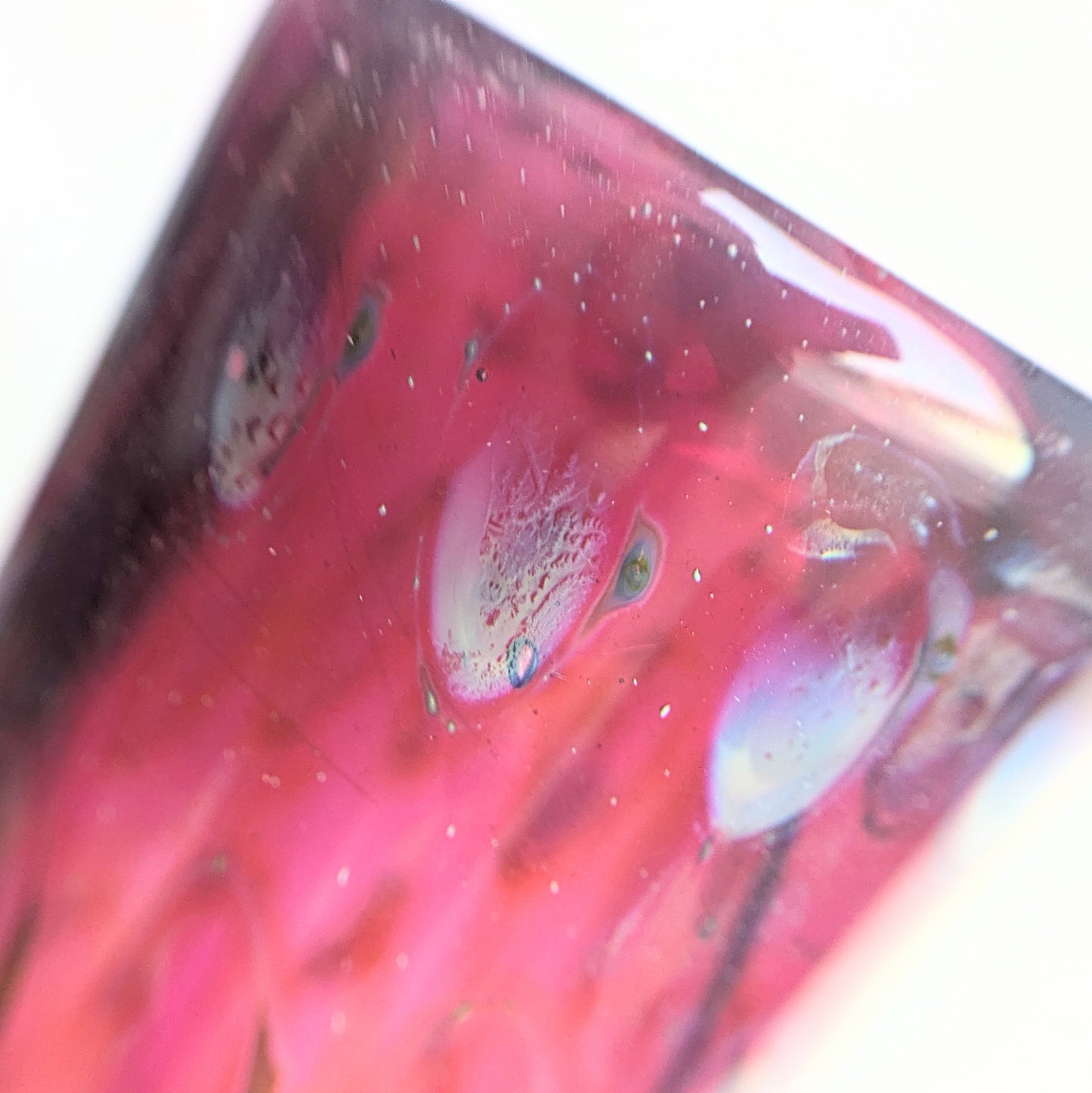 Peacock eye glass vase by Eisch