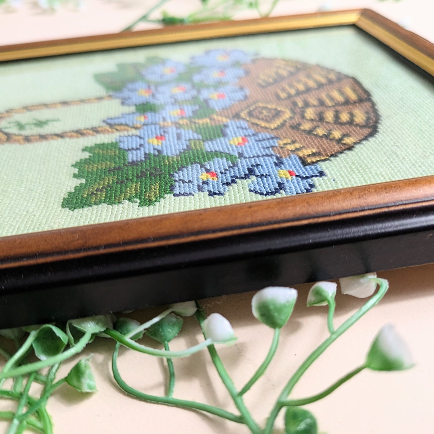 Embroidered forget-me-nots