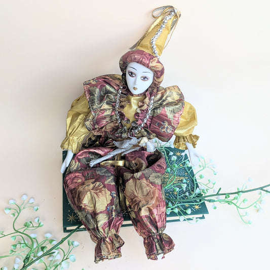 Venetian Harlequin Doll Gold