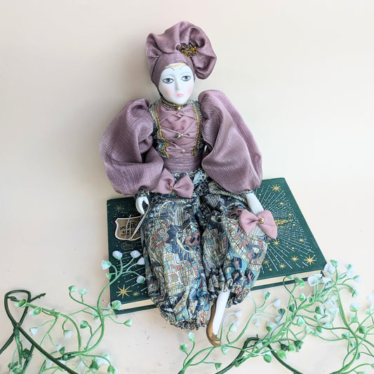 Venetian Harlequin Doll Pink