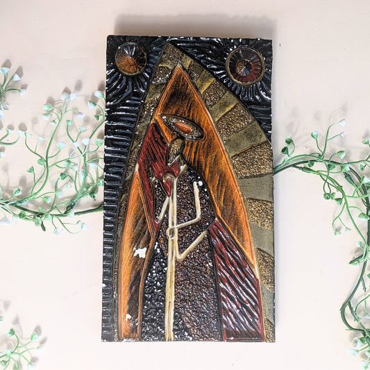 Ceramic picture of Jesus as a shepherd
