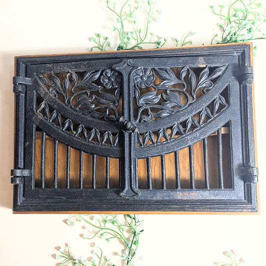 Art Nouveau cast iron wall shelf